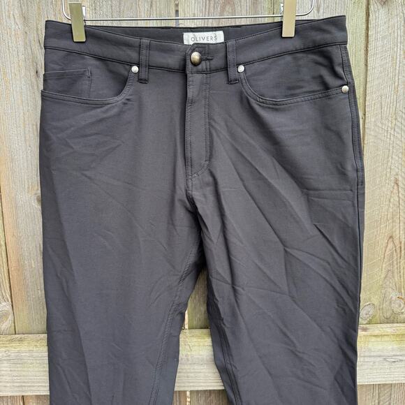 Olivers Pants Slacks Straight Five Pockets Black Classic Work Size 31 Nylon - Picture 2 of 7